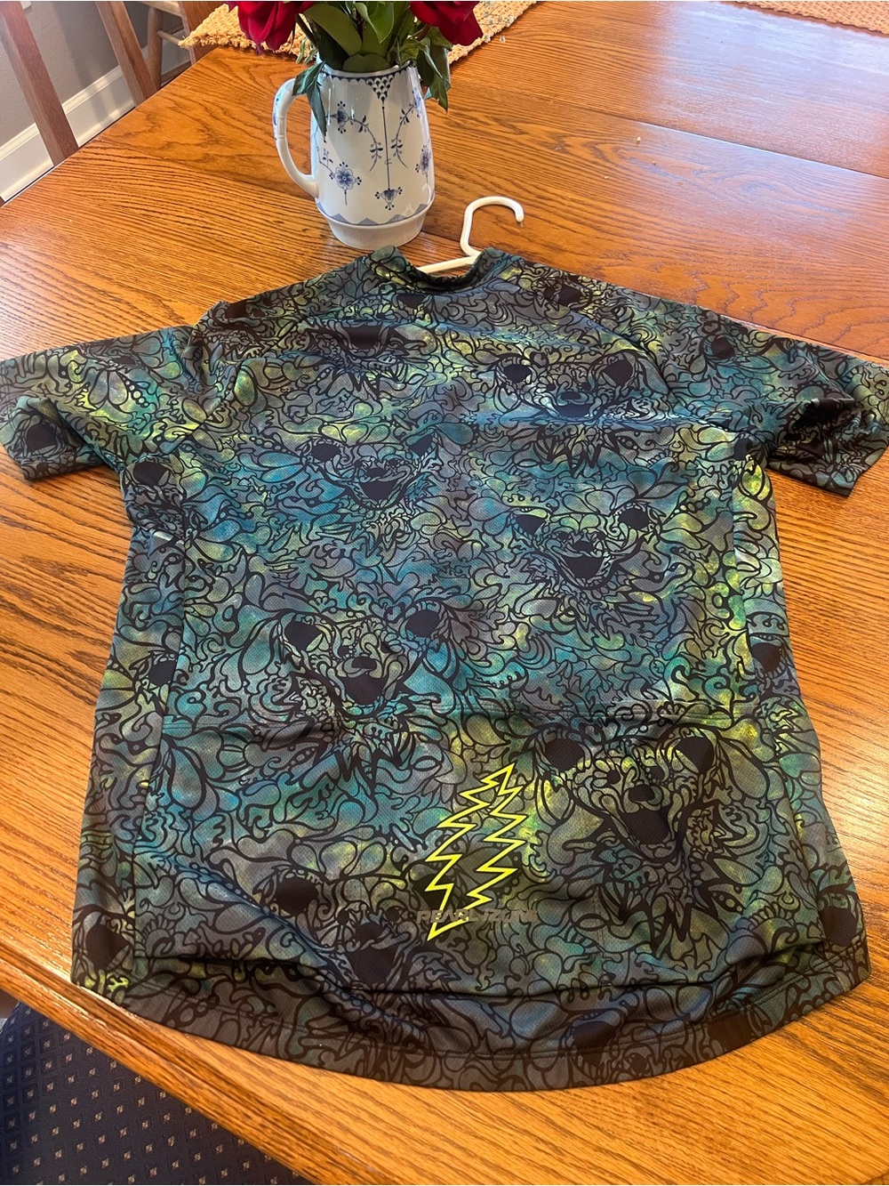 Pearl Izumi “Grateful Dead” Green-Blue Floral Cycling Jersey - Picture 3 of 6